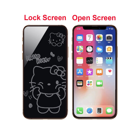 Hello Kitty Privacy Tempered Glass for Screen Protector