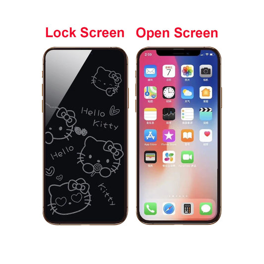Kawai Hello Kitty Privacy Tempered Glass Screen Protector