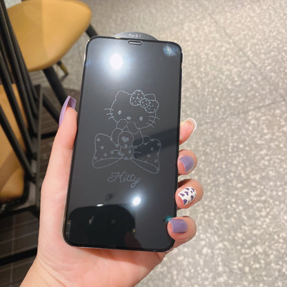 Hello Kitty Bow Privacy Tempered Glass Screen Protector