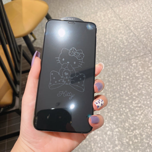 Hello Kitty Bow Privacy Tempered Glass Screen Protector